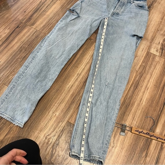 Abercrombie & Fitch Curve Love High Rise Dad Jean Destroy - Picture 7 of 9